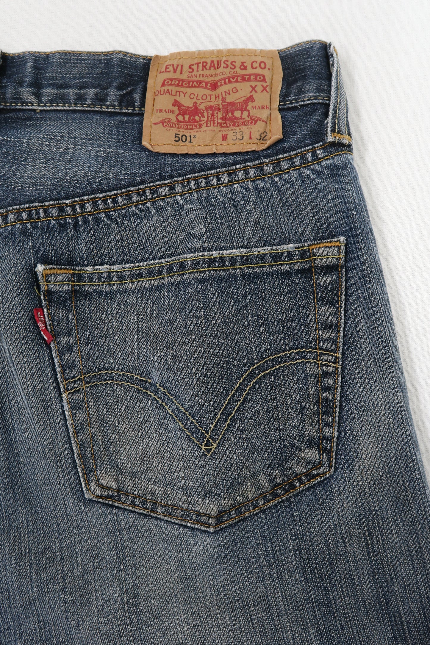 Jean 501 bleu délavé - Levi's - W33 L32