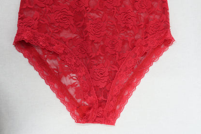 Body en dentelle rouge - S