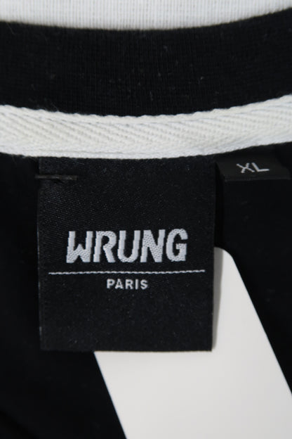 T-shirt noir à flocage blanc - Wrung - XL