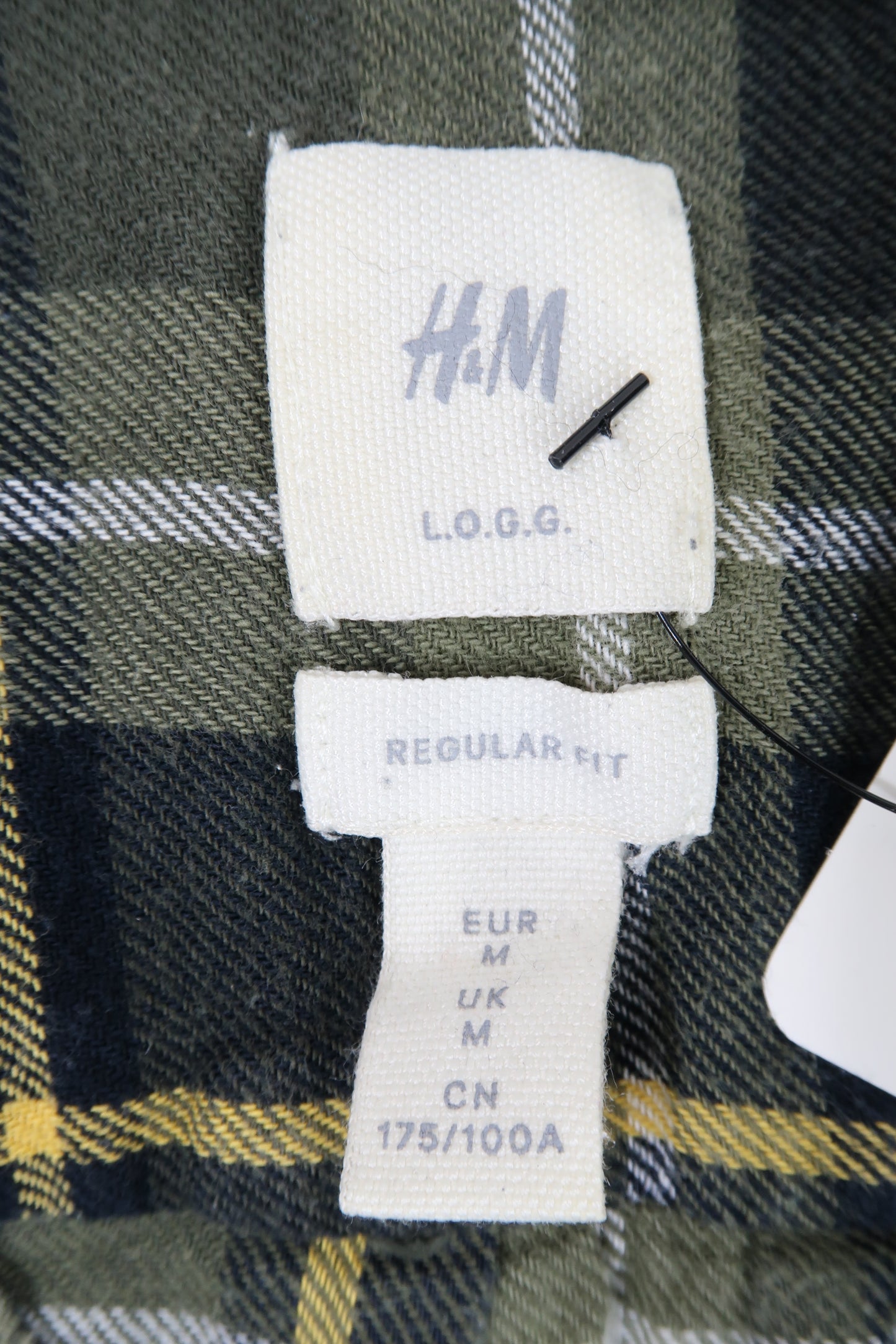 Chemise à manches longues à carreaux  - H&M - M