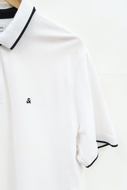 Polo blanc & noir - Jack & Jones - XXL