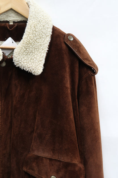 Manteau en daim marron - Vera Pelle - XXL