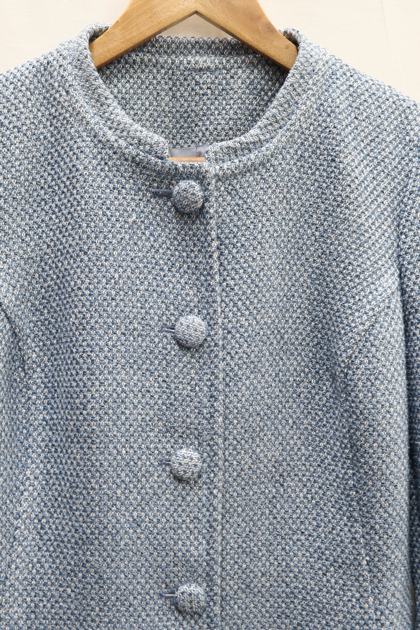 Manteau long vintage bleu ciel - S/M