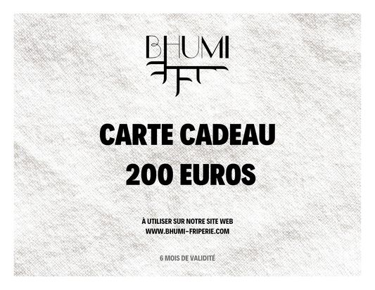 Carte Cadeau BHUMI - 200€